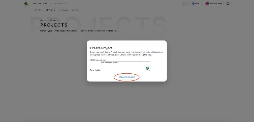 Enter Project Details
